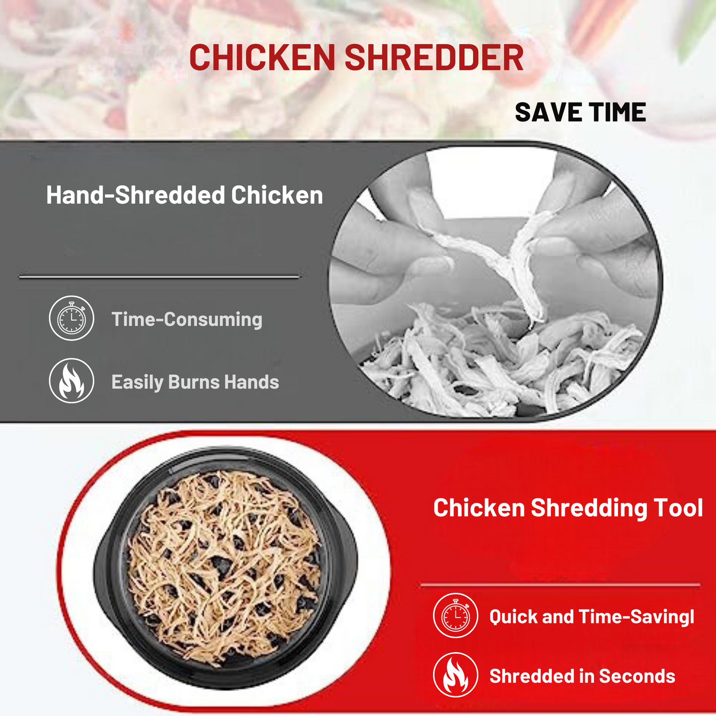 Shred Machine Better Than Bear Claws Meat Shredder for Pulled Pork Beef Cooked Chicken Vegetable Kitchen Tool Meat Grinders